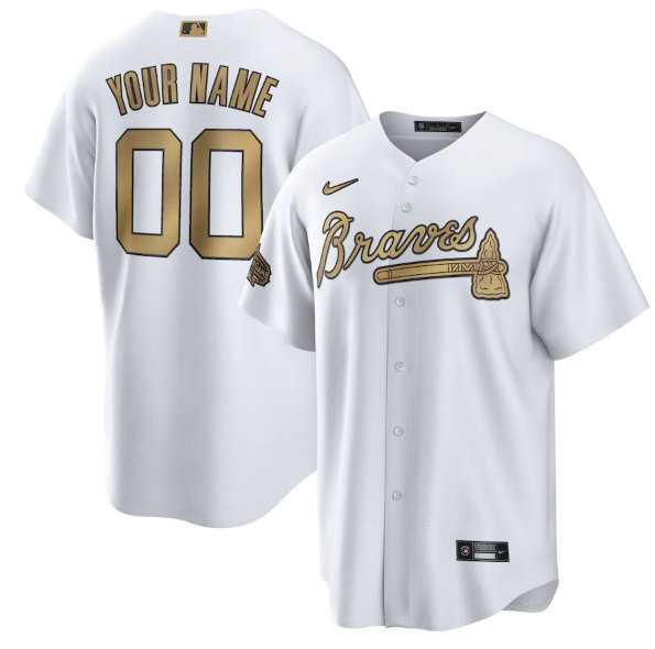 Customized Men's Atlanta Braves Active Player 2022 All-Star Cool Base White Stitched Jersey,We sell and wholesale Customized Men's Atlanta Braves Active Player 2022 All-Star Cool Base White Stitched Jersey on line form chian!